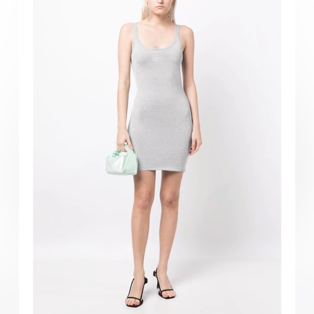 Alexander Wang Metallic Silver Dress